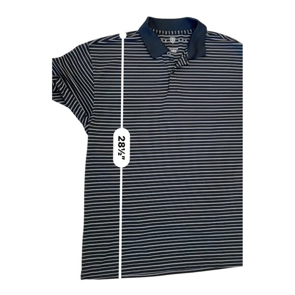 Nike Golf Men's Large black short sleeve polo striped - Picture 3 of 7